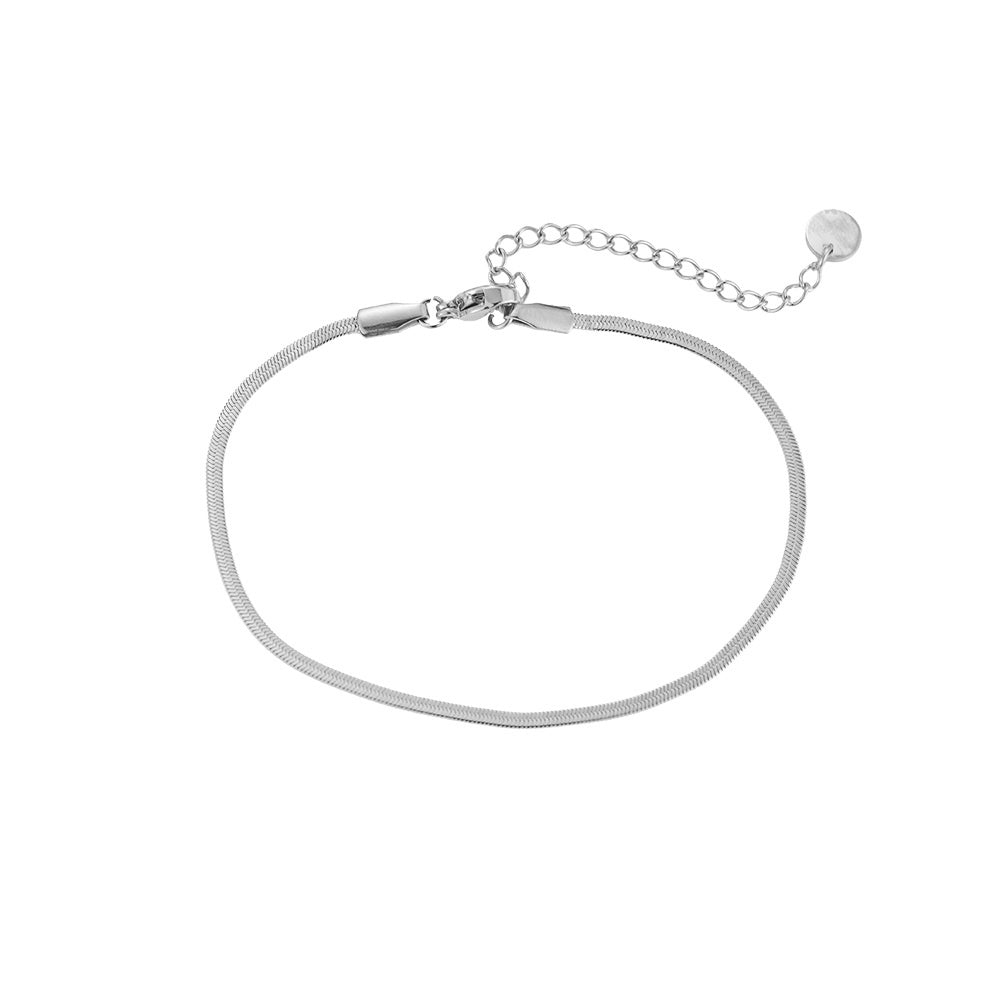 Serpentine Silky Silver Armband