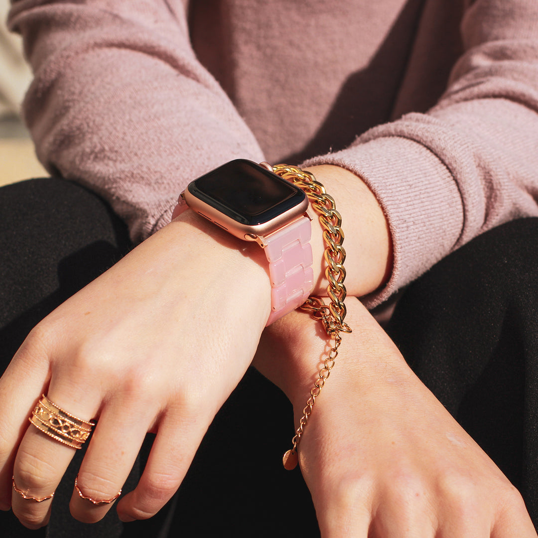 Rosé Quartz Ceramic Armband