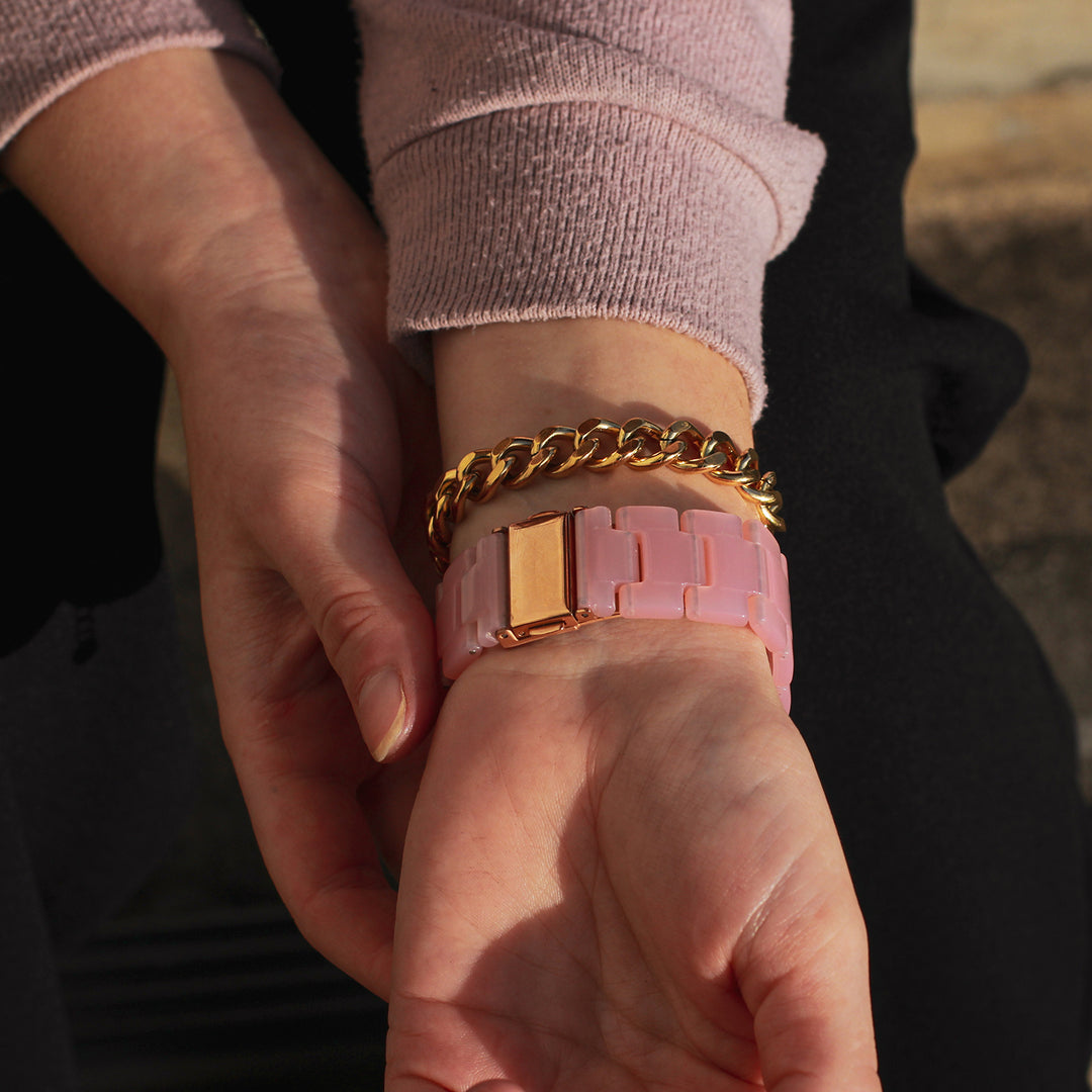 Rosé Quartz Ceramic Armband